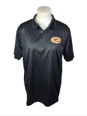 C2 Sport Men's Black Polo Shirt with Yellow 'G' Logo